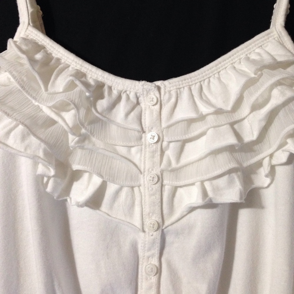 Cherokee Ruffled Tank w/ Adjustable Straps - Picture 2 of 5